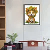 Diamond Painting-DIY Crystal Rhinestone Sunflower Fox
