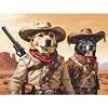 Handsome Cowboy Animal-Full Round Diamond Painting 30*40CM