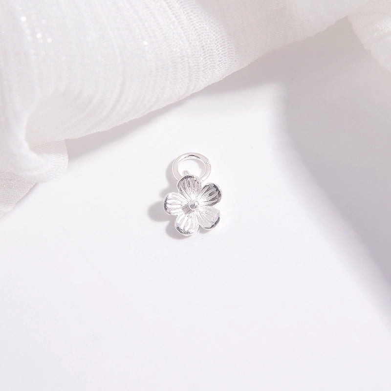 1 Piece 11.5*7.2mm 925 Sterling Silver 18K Gold Plated Petal Lotus Carp Pendant Jewelry Accessories