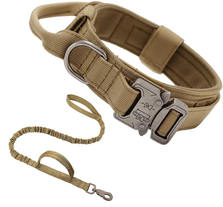 Dog Collar Adjustable Military TacticalPets Dg Collas Leas CntrlTactical Military Dog Training Collar