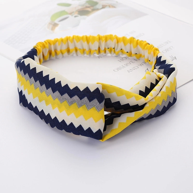 Women’s Lady Polka Dots Flower Cloth Hair Band