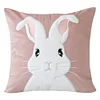 Easter Bunny Faux Fur Pillow Case 45x45cm Plush Rabbit Pillowcase for Home Decor