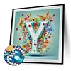 Butterfly Flower Y 5D Partial Drill DIY Diamond Painting Kit 30*30cm