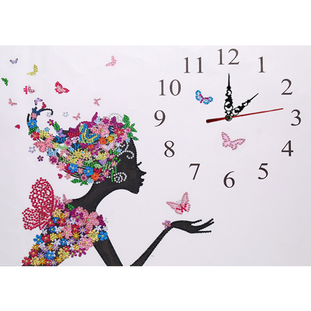 

Flower Girl - 5D DIY Craft Clock - 50*40CM, 501 Original