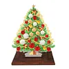 DIY Wooden Diamond Painting Xmas Tree Desktop Ornaments Double Side Printed Desk Decor Kits