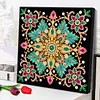Neonfarbenes Mandala-Muster speziell geformte 5D-DIY-Teilbohrer-Diamanten-Punkte, Edelstein-Kunst-Kits mit Rahmen, Diamanten-Gem&auml;lde, Edelstein-Kunst 
