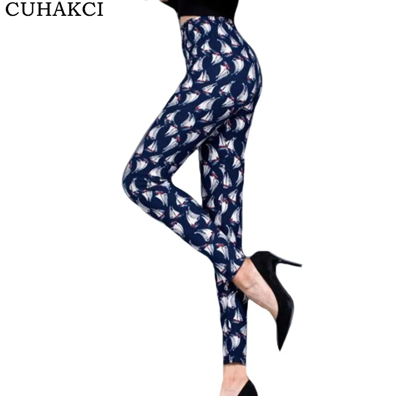 CUHAKCI Printed Leggins Elastic Fitness Leggings Sexy Pants Women Push Up Trousers Summer Gym Sports Dropshipip
