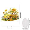 (US Only)Acrylic Special Shape Flowers Car Diamond Painting Desktop Ornaments for Office
