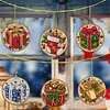 6pcs/set DIY Diamond Special Shape Pearl Art Hanging Wooden Christmas Tree Ornament Kit