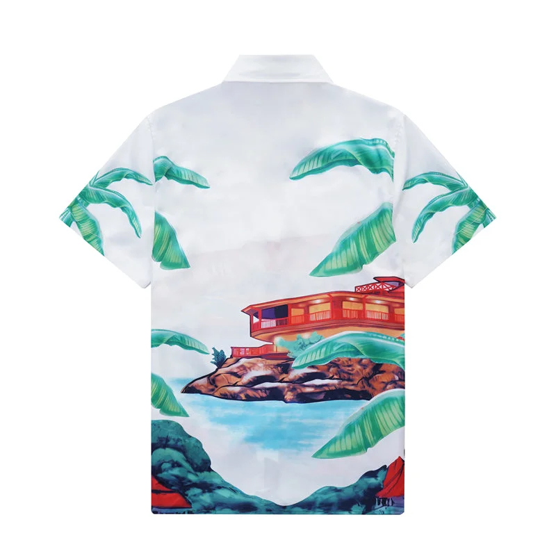 AMIRI 2023 new silk short-sleeved shirt