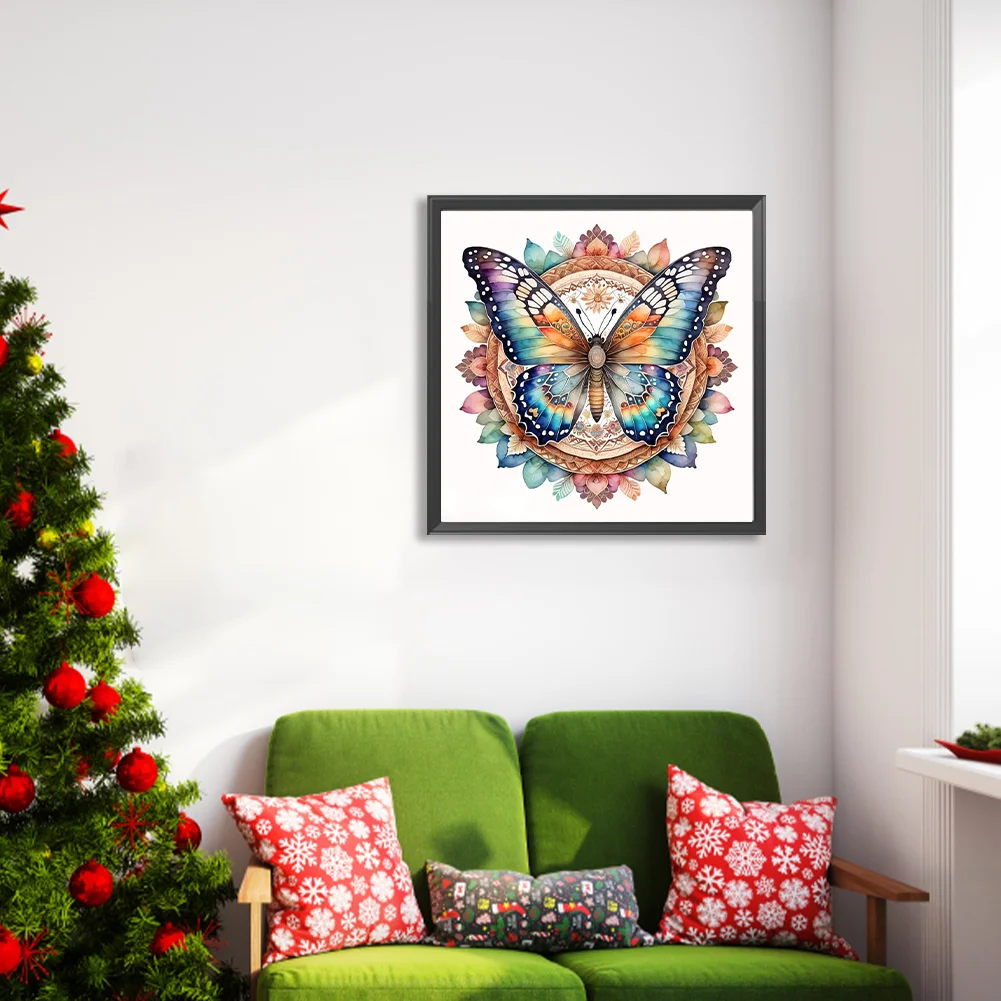 Diamond Painting - Full Round Drill - Butterfly(Canvas|40*40cm)