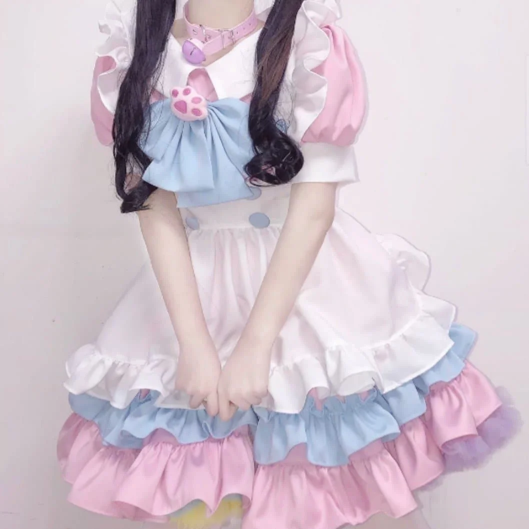 [Clearance]Lovely Lolita Pink Maid Dress SP15161