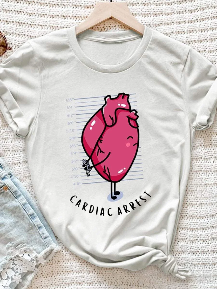 Cardiac Arrest Print Short Sleeve T-shirt