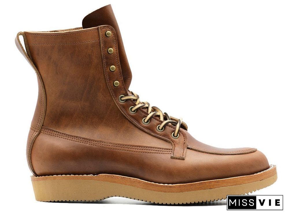 Cow Split Leather Men Boots Comfortable Boots Men Footwear Rubber Ankle Boots Men's Shoes