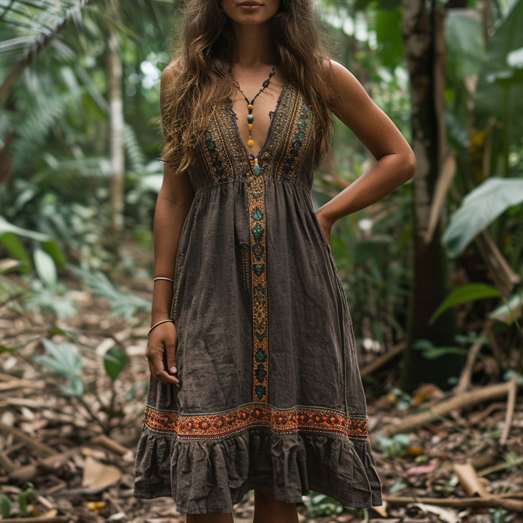 Woman - Bohemian Suspender Dress-inspireuse