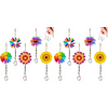 (US Local)5Pcs Acrylic Double Sided Sunflower Full Drill Keyring Diamond Painting Keychain