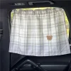 Car Sun Shield Plaid Car Side Window Privacy Curtain
