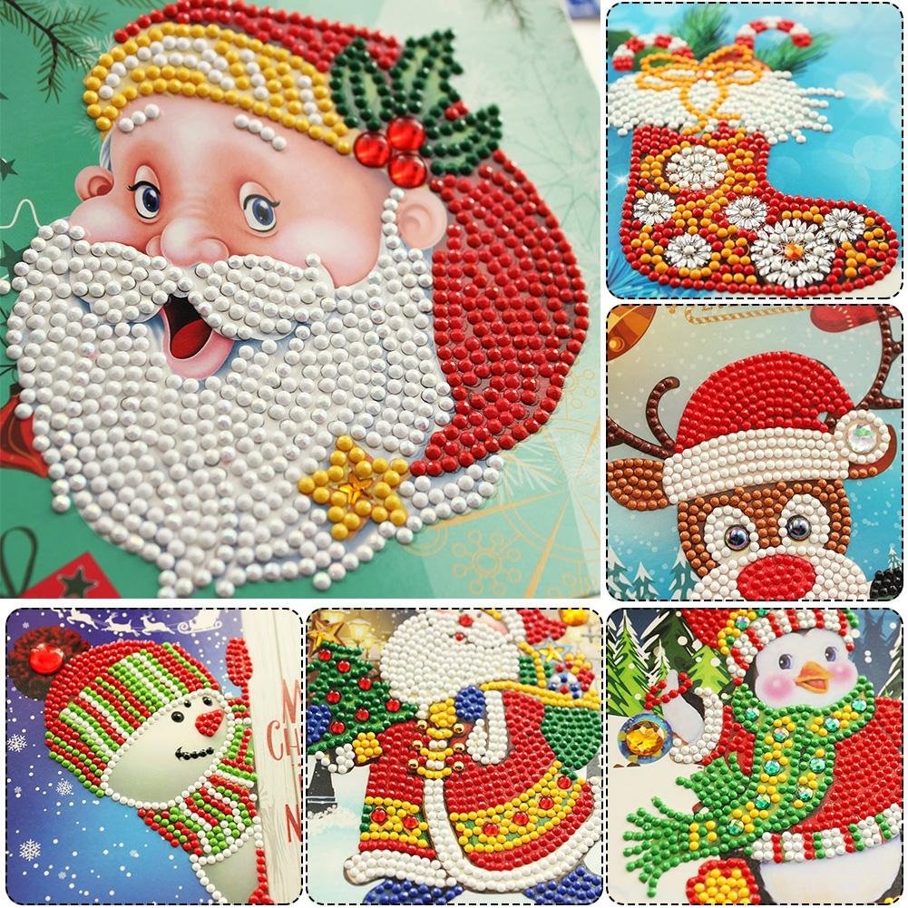 8pc 5D DIY Diamond Painting Greeting Card Birthday Xmas Gift