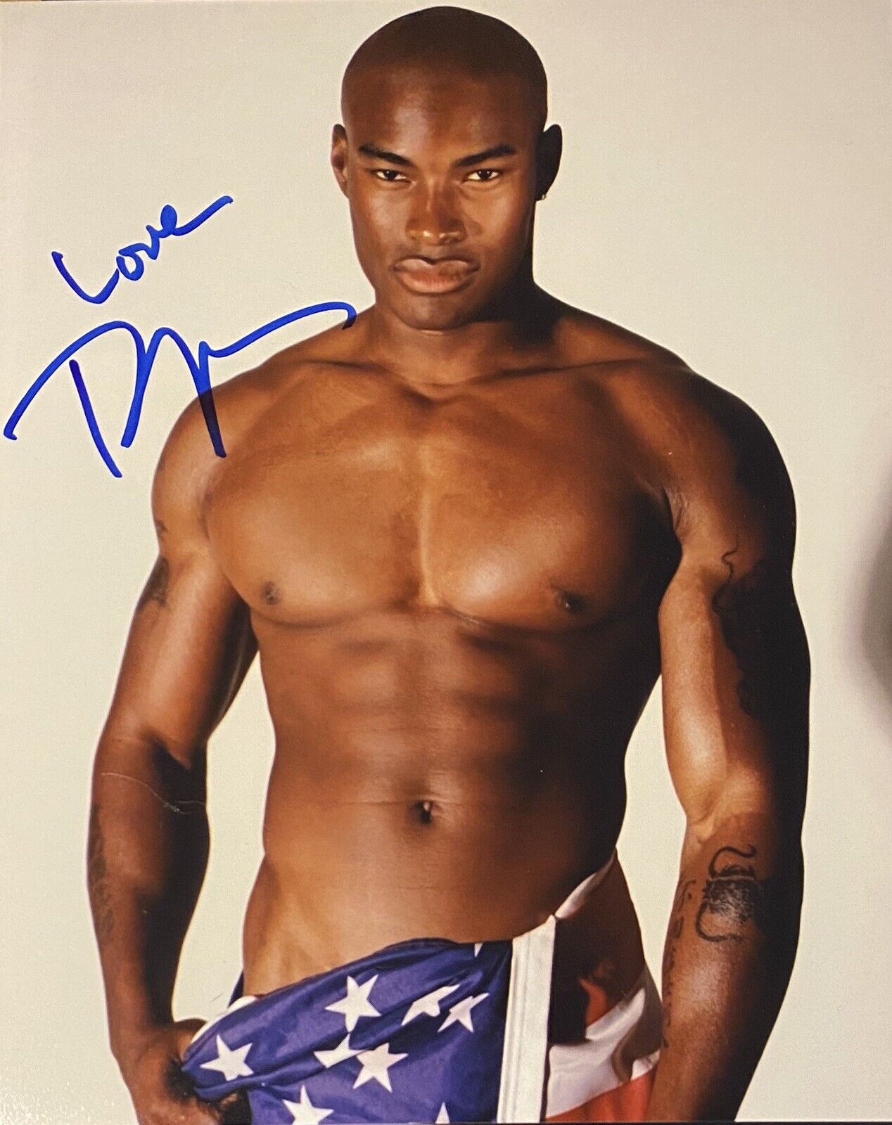 Tyson Beckford Autograph Signed 8x10 Color Photo Poster painting Male Model Sexy