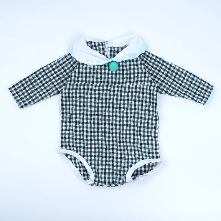 20-Inch Clothes Accessories Plaid Crawling Clothes for Reborn Baby Dolls Rebornartdoll® RSAW-Rebornartdoll®