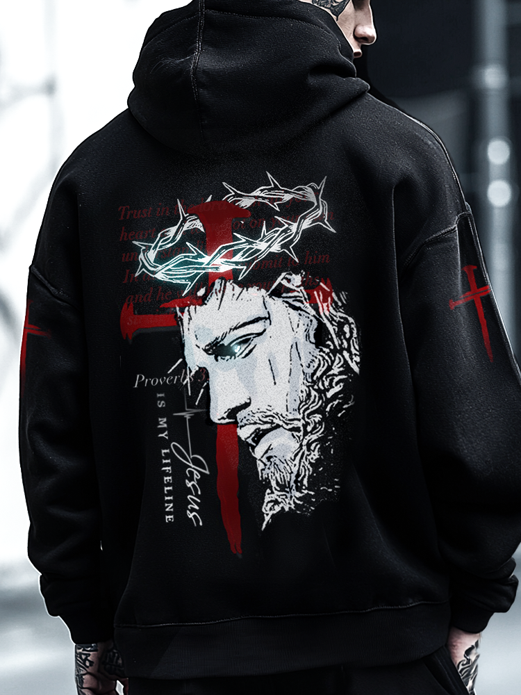 Shoptechwear Art Jesus Is My Lifeline Easter Totem Unisex Casual Hoodie