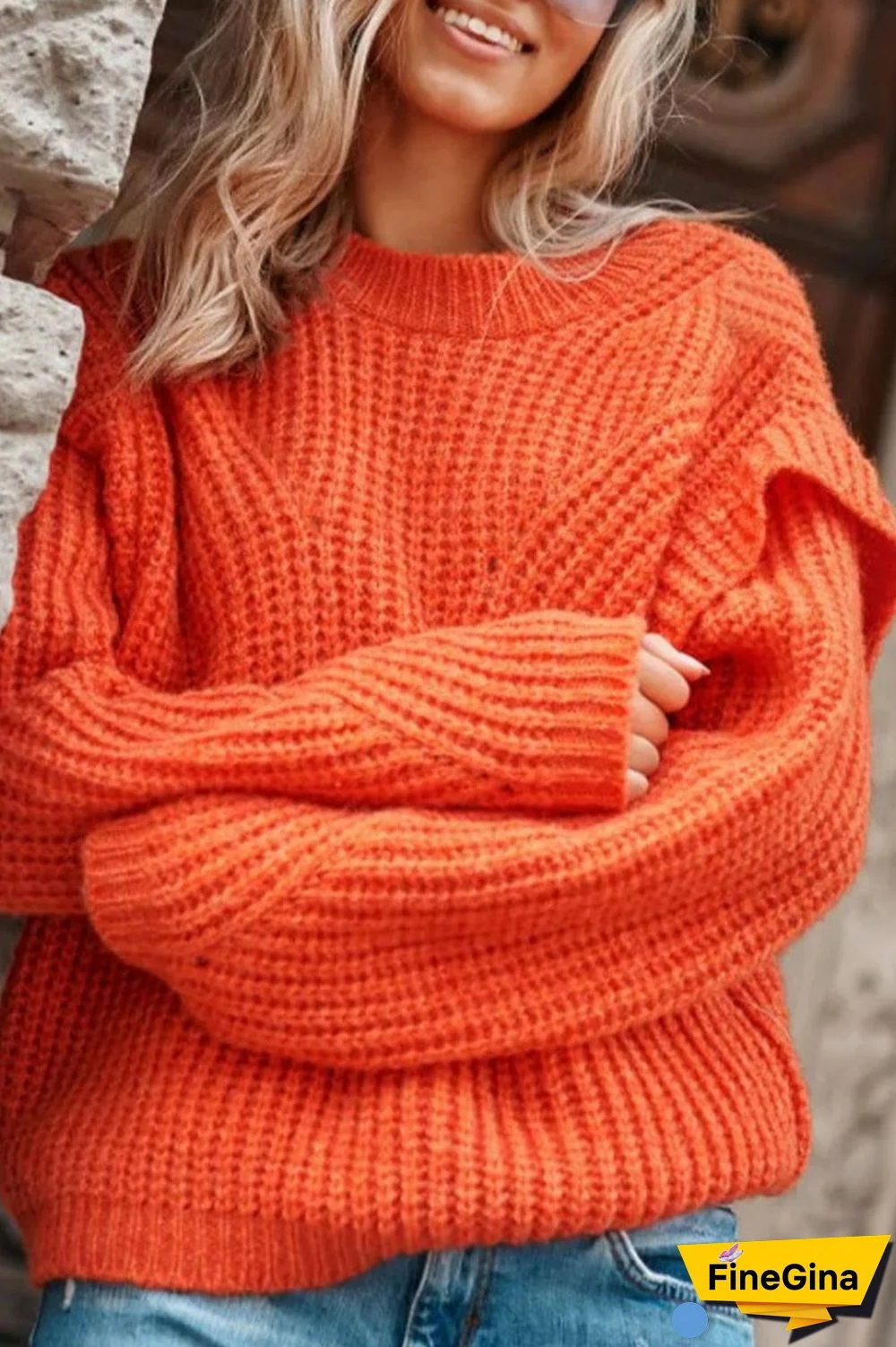 Sweet Elegant Solid Patchwork O Neck Tops