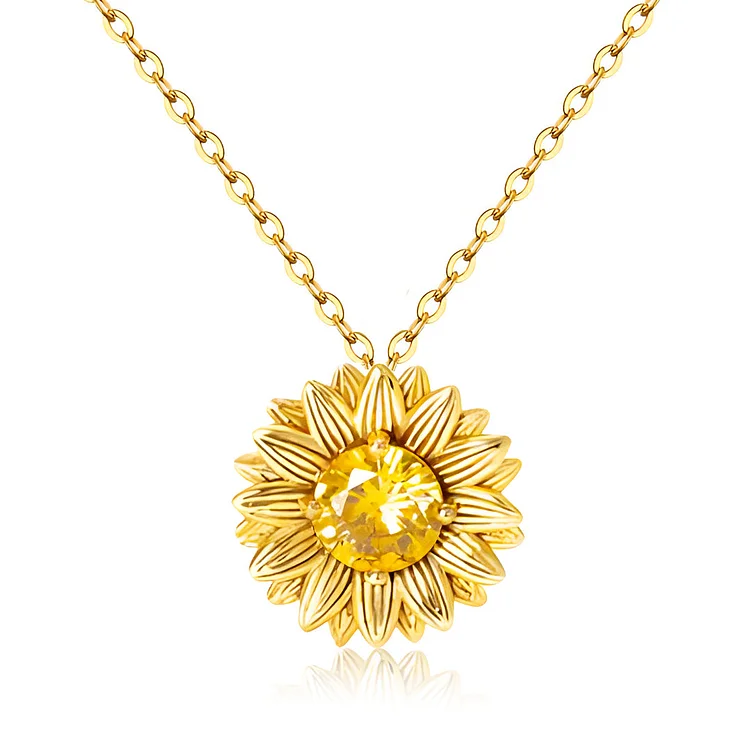 For Mom - S925 You are My Sunshine Sunflower Necklace