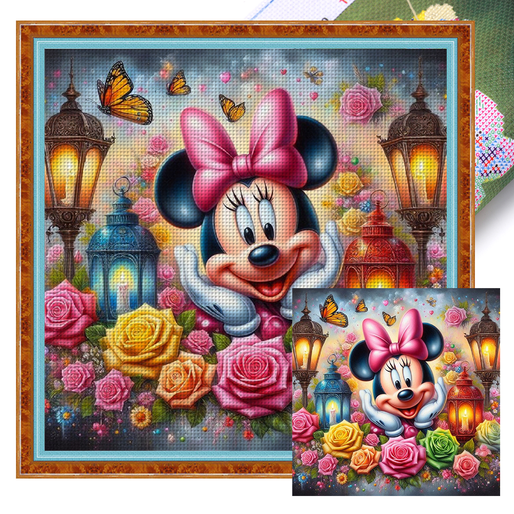 Minnie Full 11CT Pre-stamped Canvas(40*40cm) Cross Stitch