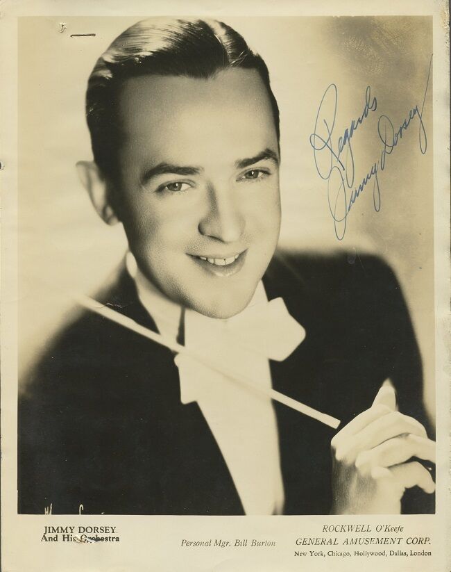 JIMMY DORSEY ORCHESTRA Signed Photo Poster painting By SIX - Read....