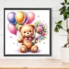 (40*40cm)Bear - Round Partial AB Drill Diamond Painting