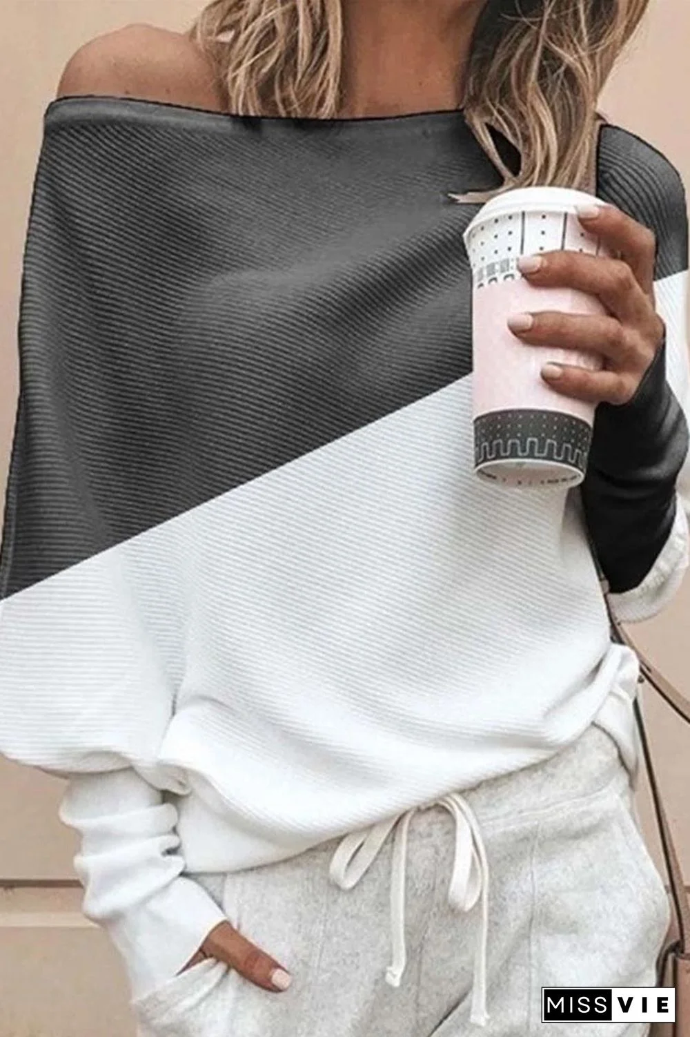 Casual Comfy Off Shoulder Top