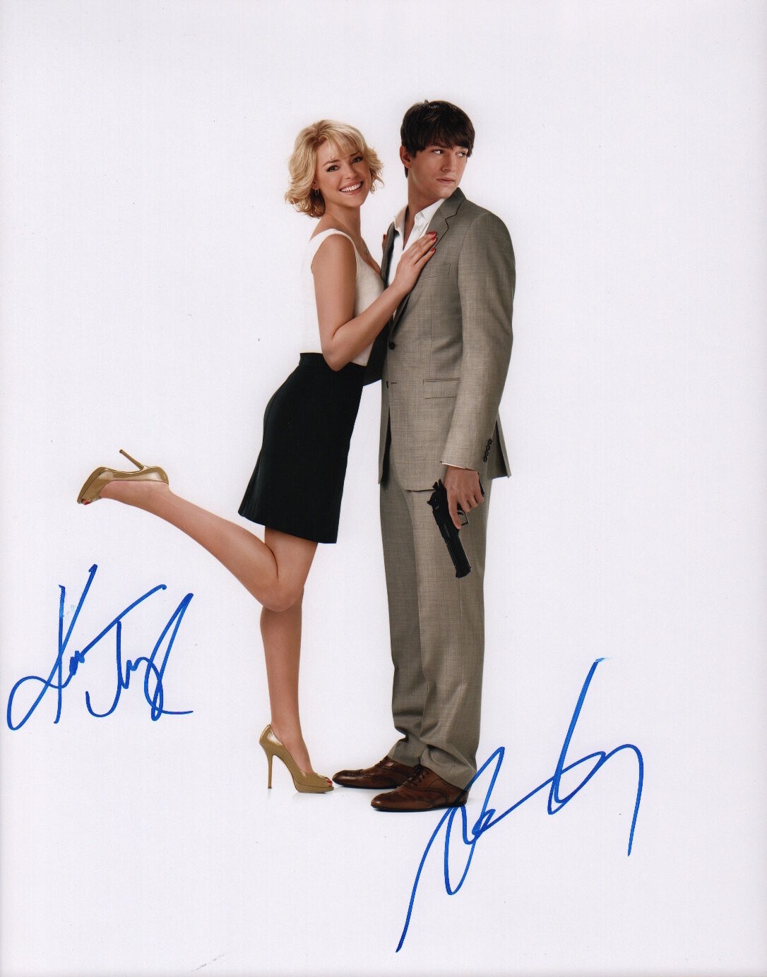 Killers (Ashton Kutcher & Katherine Heigl) signed 11x14 Photo Poster painting