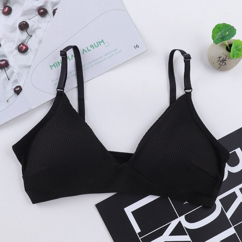 Wireless Sexy Bra Deep V Backless Seamless Soft Cup Bras Underwear Women Invisible Thin Cup Padded Comfort Solid Lingerie New