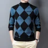 Men's Fashion Check Sweater