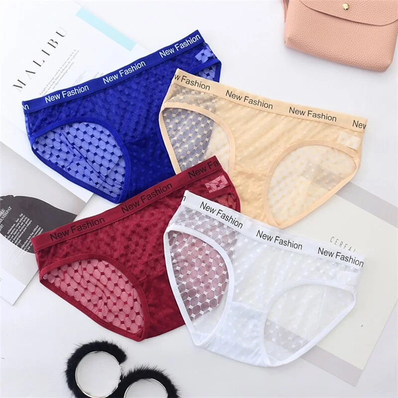 Meet'r 3Pcs/lot Seamless Panty Set Underwear Sexy Female Transparent Intimates Low-Rise Briefs Japanese G String Lingerie