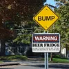 Warning Beer Fridge - Metal Tin Signs(8*12Inch/12*16Inch) - Bar