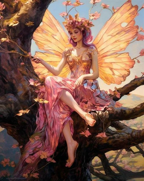  Butterfly Fairy 40*60CM (Canvas)AB Round Drill Diamond Painting gbfke