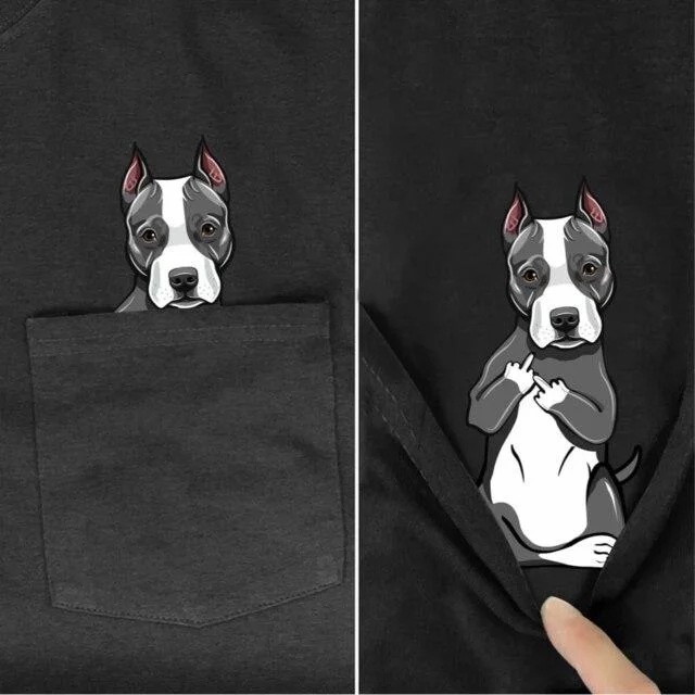 Pitbull T-Shirt Pocket