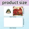 6pcs Poinsettia Xmas DIY Diamond Painting Cards Art 15x15cm for Adults