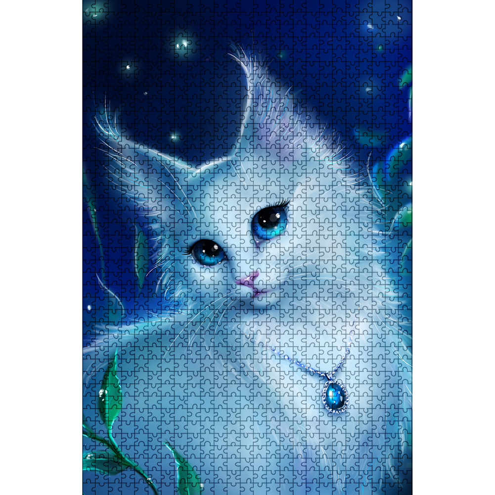 

Wear Necklace Cat - 1000 Pieces Jigsaw Puzzle, 501 Original