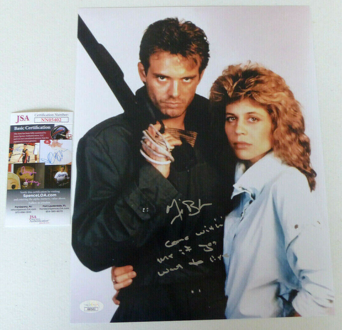 Michael Biehn Signed 11x14 Photo Poster painting, Terminator, Kyle Reese w/ Sarah Connor JSA COA