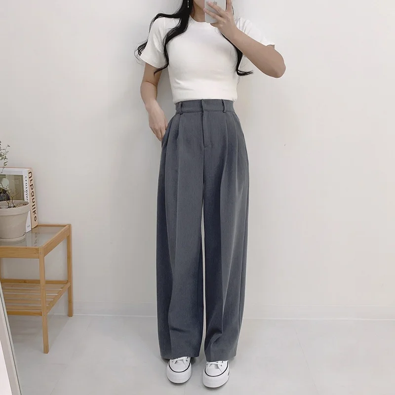 Toloer Toloer Chic Spring French Lapel Two Button Small Suit Jacket High Waist Straight Tube Casual Trousers Trousers Women-Outfit Ideas