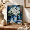 (30x40cm)DIY Pearl Painting Framed Flower Handmade Pearl Material Art Kit Living Room Decor