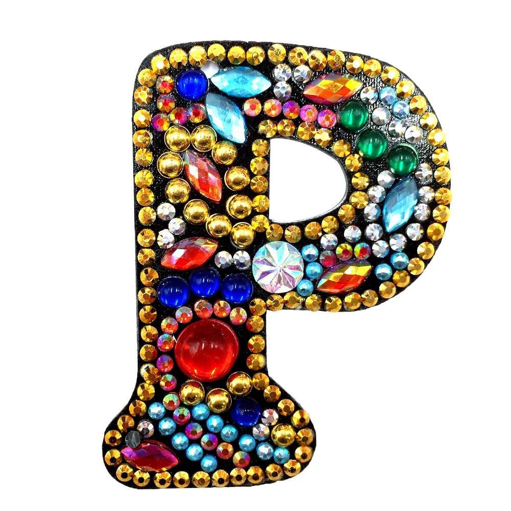 DIY Key Chain Diamond Painting Letters Women Girl Bag Keyring Pendant Gift