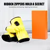 Rechargeable USB Fingerless Heated Gloves w/3 Heating Levels for Sports Skiing