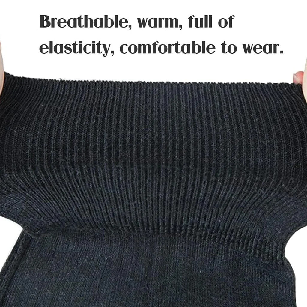 Unisex Winter Knit Plush Knee Braces Leg Warmer Men Women Thicken Knee Pads Sleeves Thermal Knee Warmers