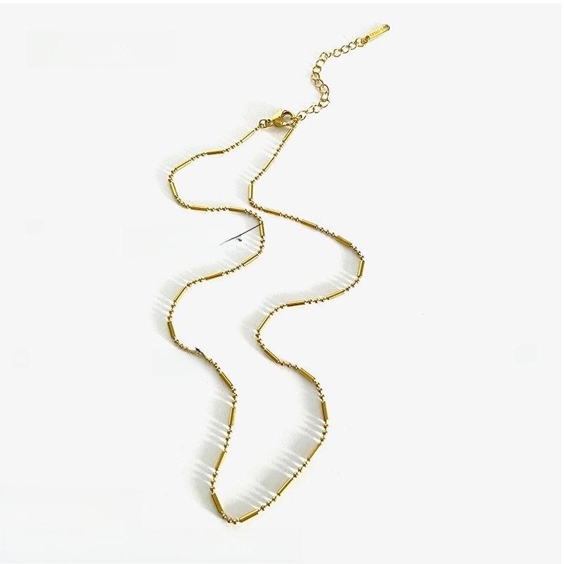 Basic Minimalist Geometric 316L Stainless Steel  18K Gold Plated Irregular Necklace