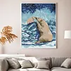 Polar Bear-14CT Stamped Cross Stitch 28*38cm/11.02*14.96in tapestrymarket