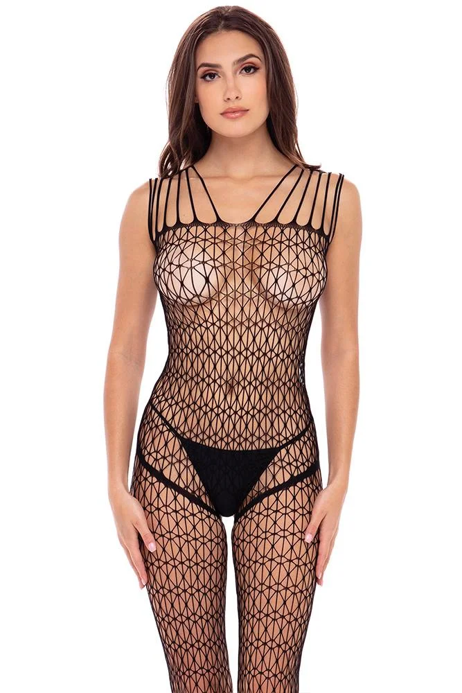 pornhint Pornhint Neo Geo Crotchless Black Bodystocking