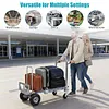 [US Local Warehouse] 2 in 1 Industrial Convertible Stair Climbing Car 1000 LBS Capacity Folding Hand Truck with Wheels for Transport & Moving